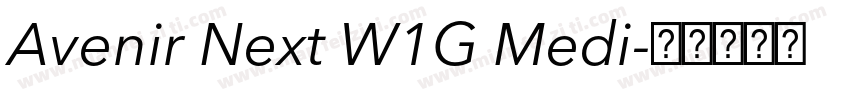 Avenir Next W1G Medi字体转换